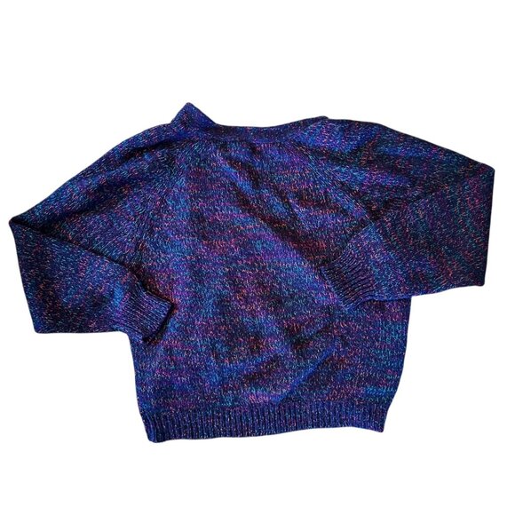 Vintage Victoria Jones Vibrant Retro Speckled Cardigan Sweater PL - Picture 6 of 6
